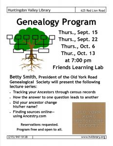 Genealogy Program 2016