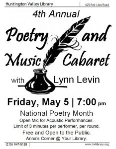 May 5 poetry cabaret