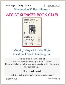 Adult SRP Book Club Aug 2017
