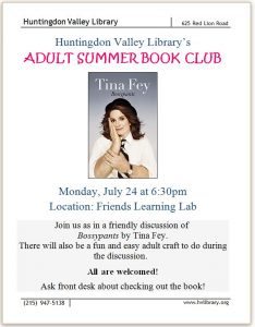 Adult SRP Book Club July 2017