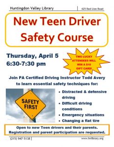 Teen Driver Safety Course 4-5-18