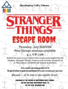 Stranger Things Escape Room 7-11-19