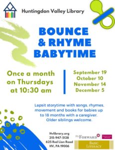 Bounce & Rhyme Babytime Fall 2019