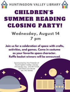 Children's Summer Reading Closing Party 8-14-19