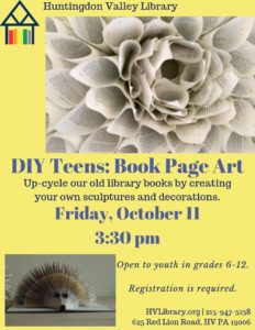 DIY Teens book art 10.11.19