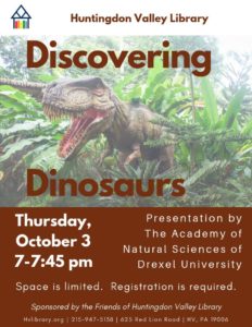 Discovering Dinosaurs 10-3-19