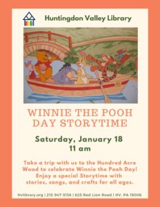 Winnie the Pooh Day Storytime 1-18-20