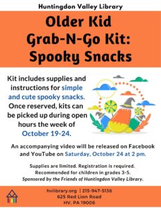 Spooky Snacks Kit flyer Oct 2020